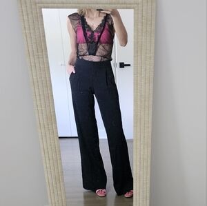 Dkny Jeans Black Sheer Top